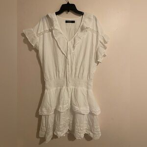Ralph Lauren White Ruffled mini dress